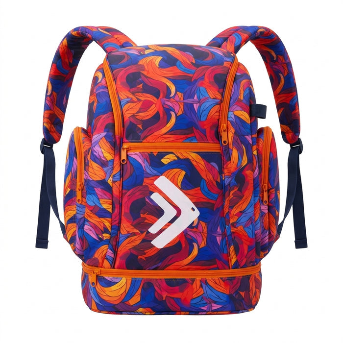 Abstract Sports Backpack With Shoe Compartment
