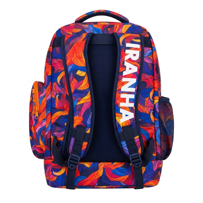 Abstract Sports Backpack With Shoe Compartment