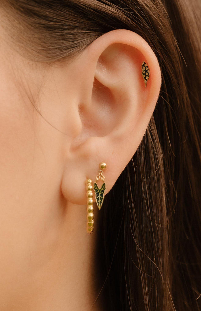 Alocasia Dangle Flat Back Stud