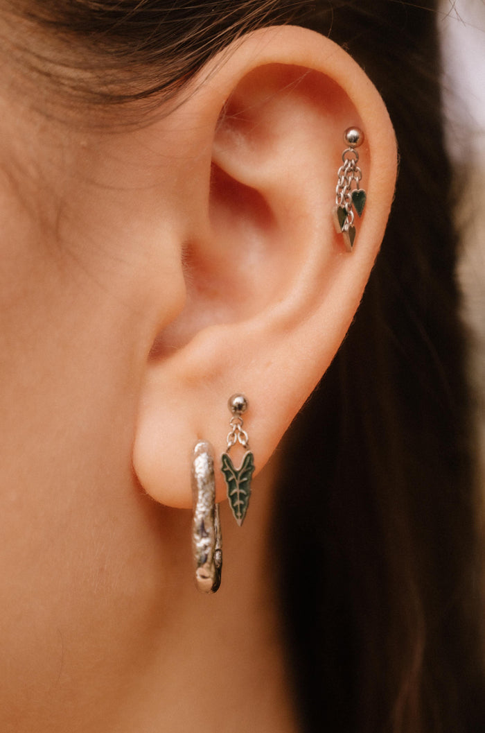 Alocasia Dangle Flat Back Stud