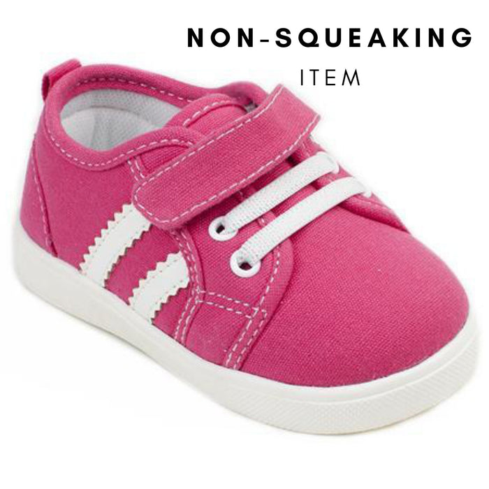 Andy Pink Tennis Shoe (NON-SQUEAKING) - Wee Squeak