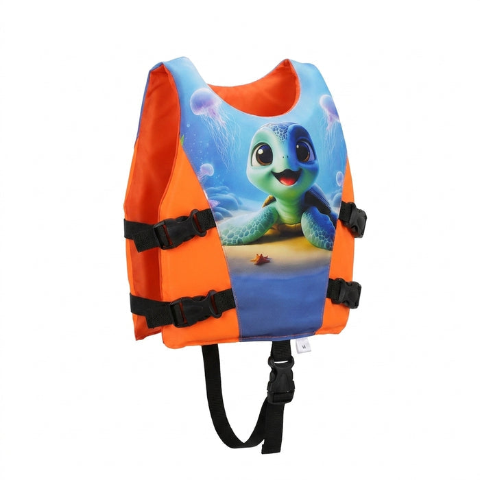 Aqua Fun Kids Swim Vest With Turtle Print