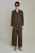 Astrid Block Print Set Brown