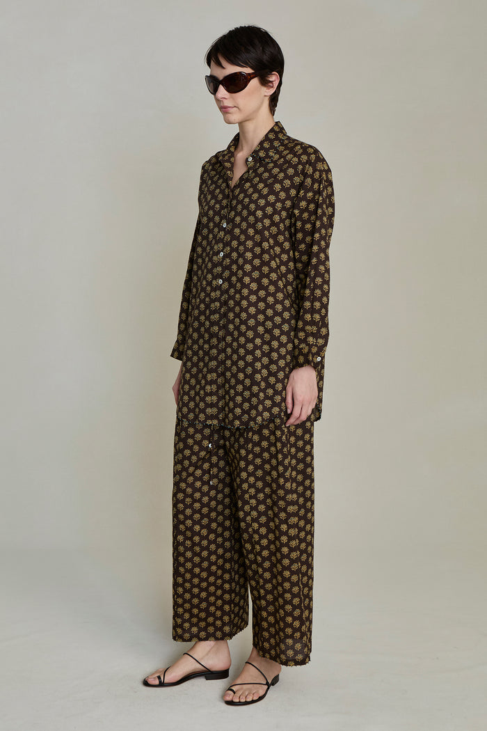 Astrid Block Print Set Brown