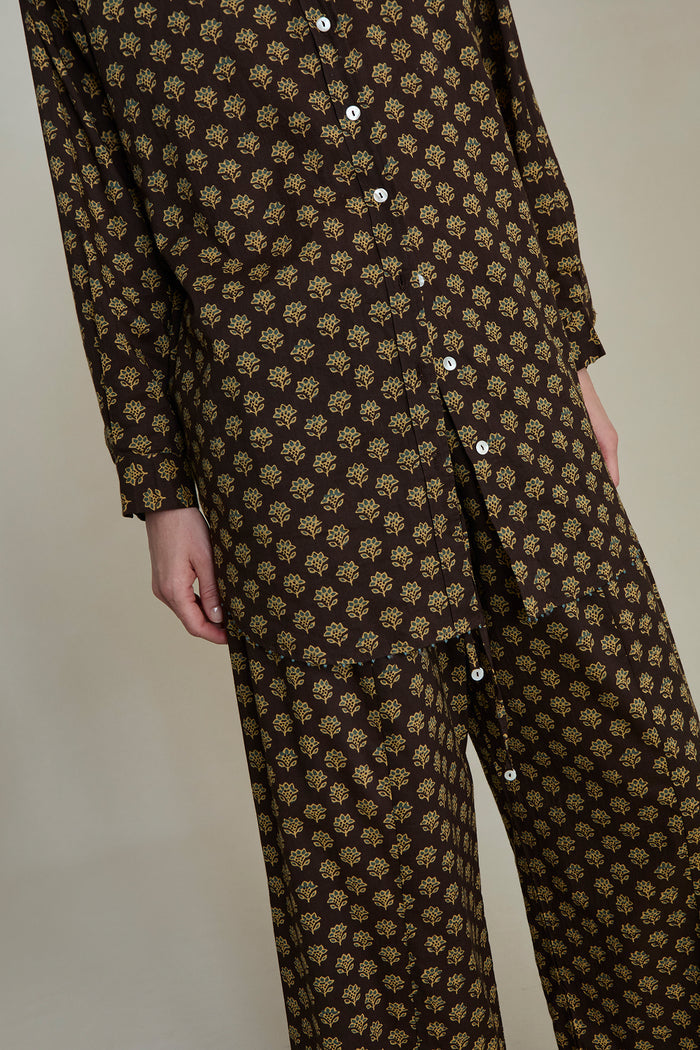 Astrid Block Print Set Brown