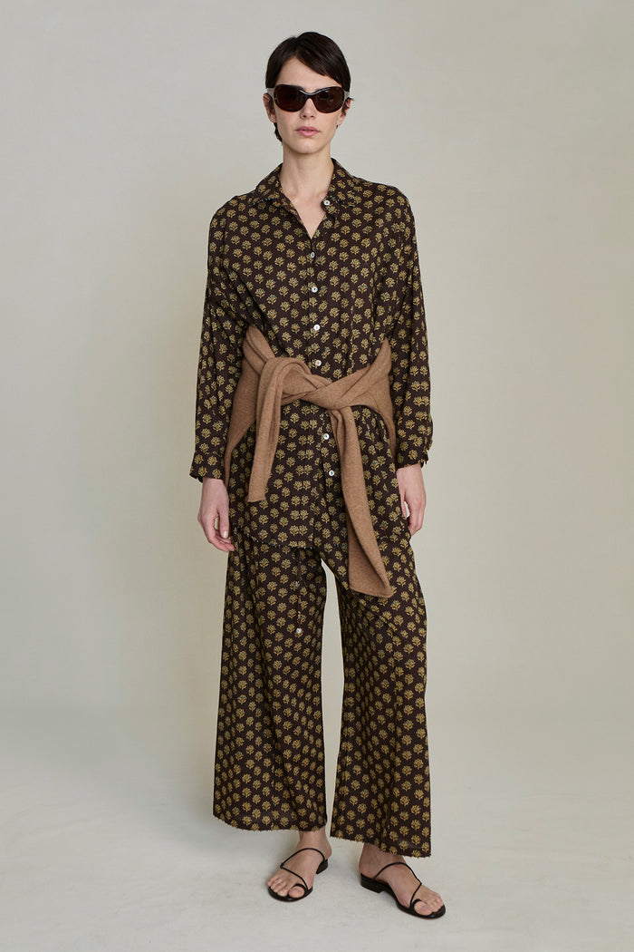 Astrid Block Print Set Brown