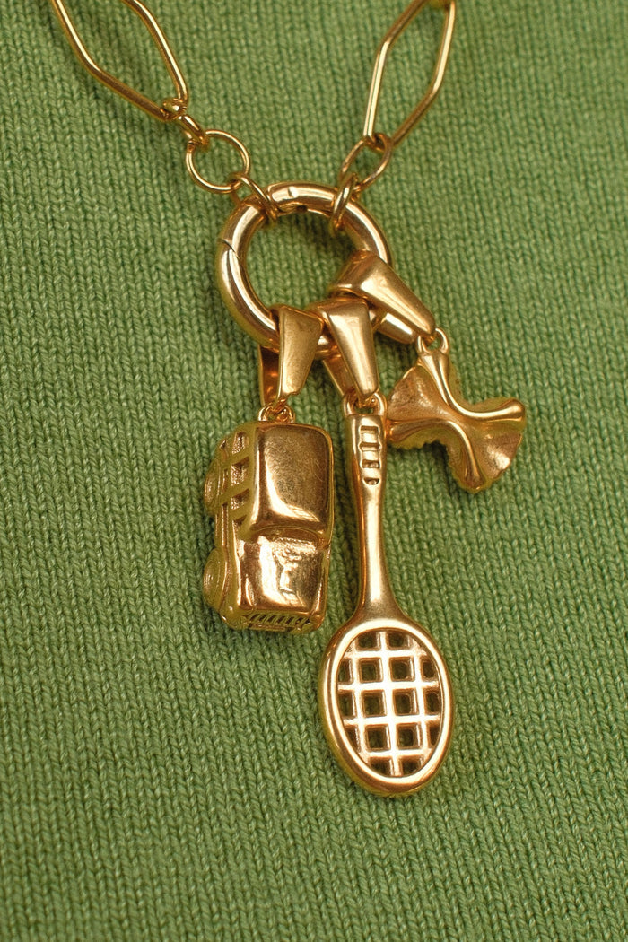Badminton Racket Necklace Charm
