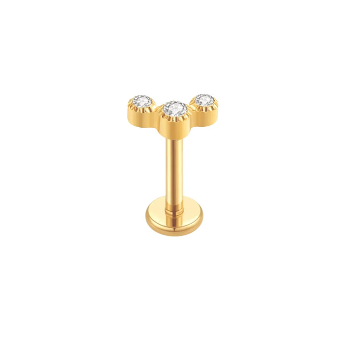 Barnacle Flat Back Stud - Clear