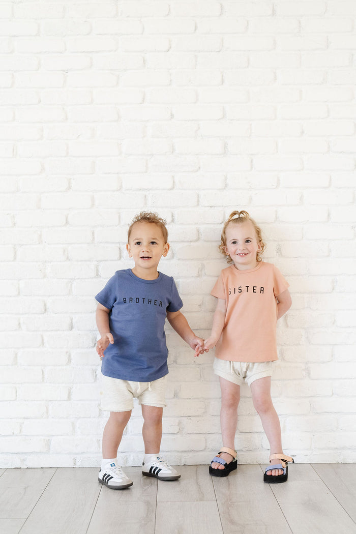 basic tee - brother on ink blue