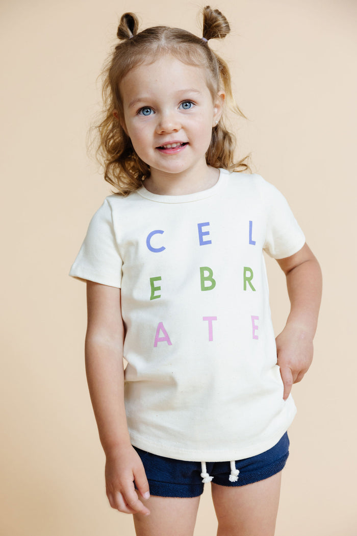 basic tee - celebrate on natural