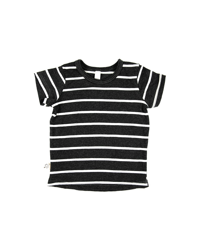 basic tee CO - obsidian stripe