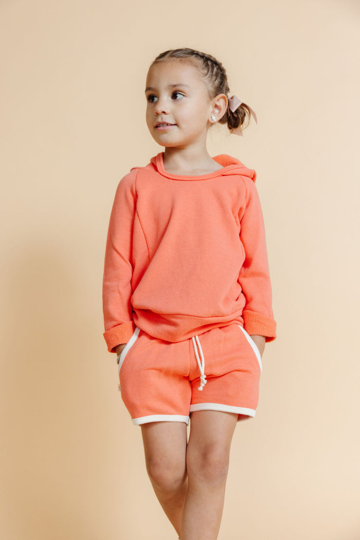 beach hoodie - living coral