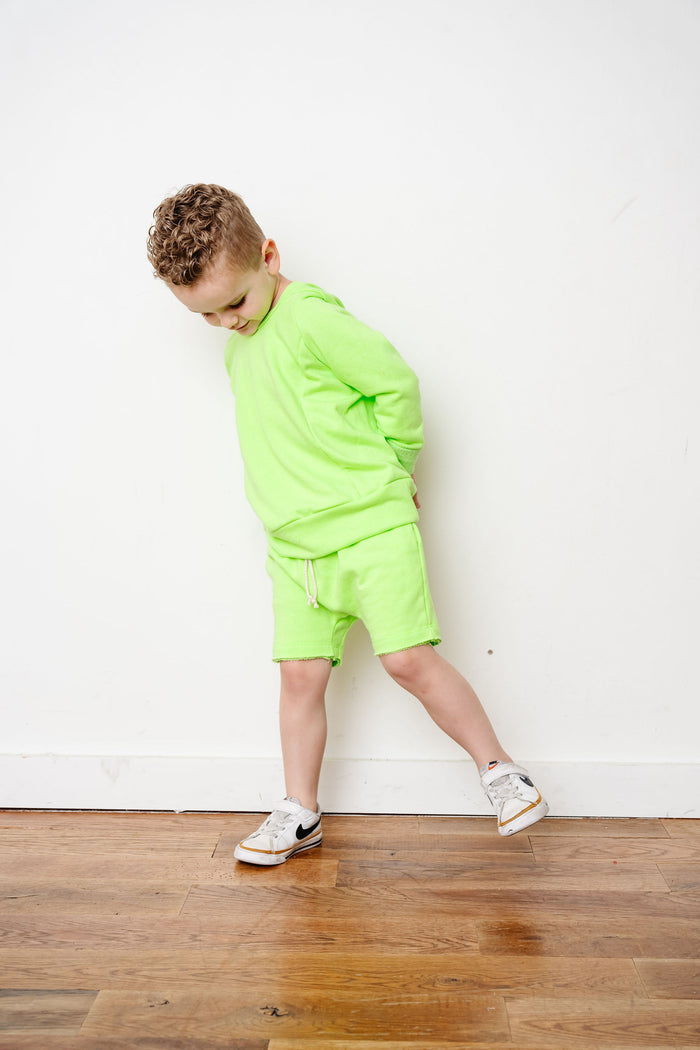beach hoodie - neon green