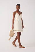 Beaded Hem Mini Dress