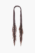 Beaded Skinny Scarf Sapphire