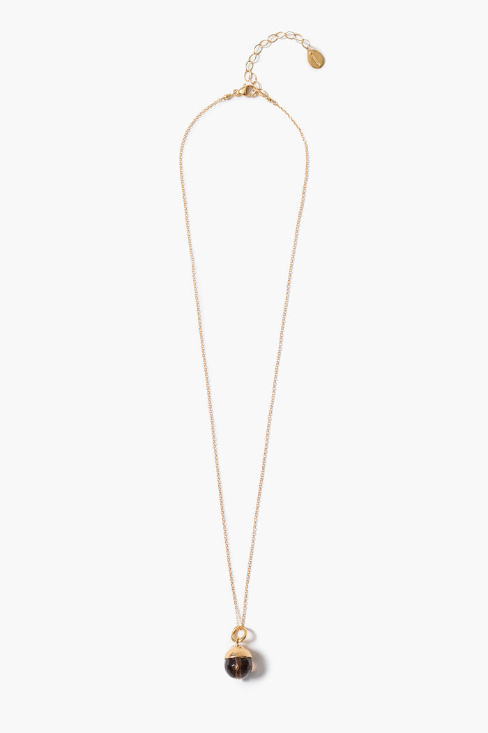 Bell Pendant Necklace Smoky Quartz
