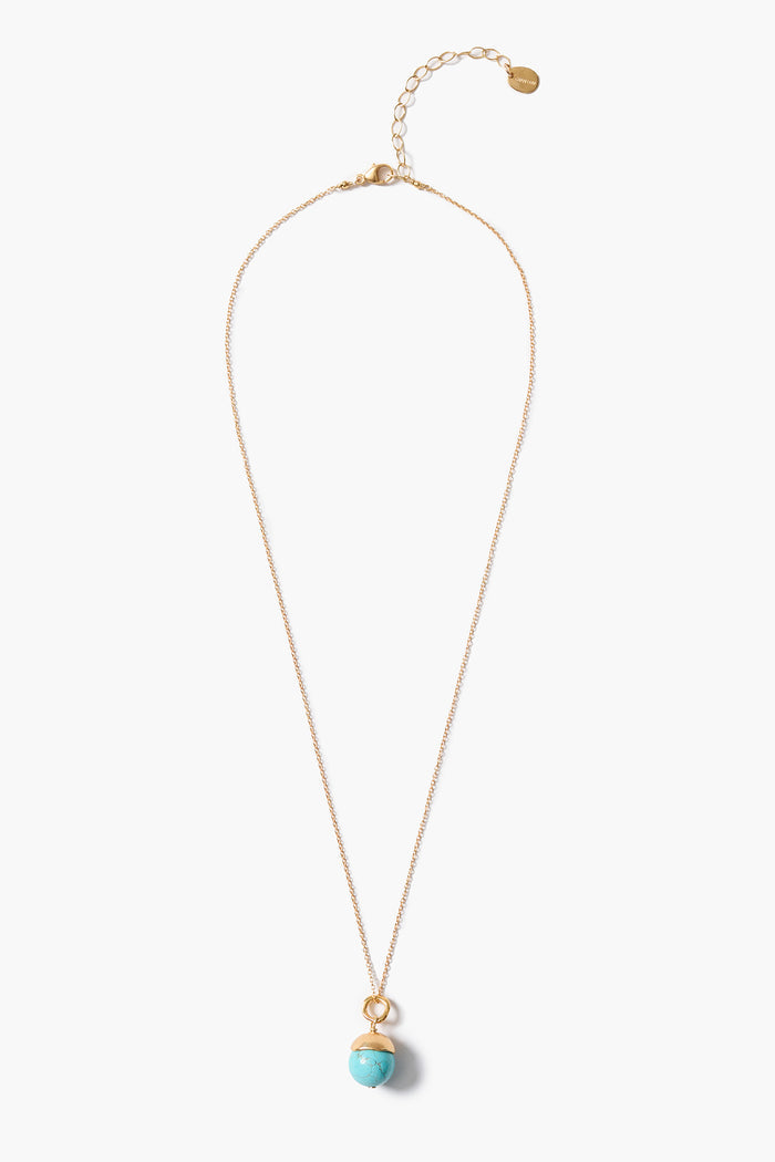 Bell Pendant Necklace Turquoise