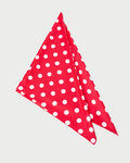 Beverly Red/White Silk Scarf in polka dot silk.