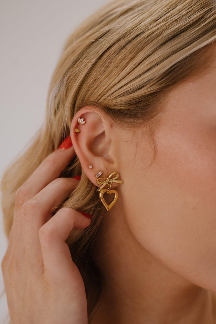 Bezel Baguette Flat Back Stud