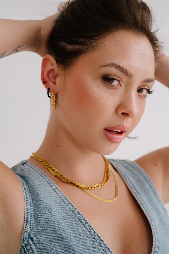 Bezel Baguette Flat Back Stud