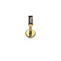 Bezel Baguette Flat Back Stud