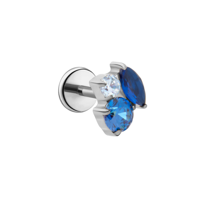Bijoux Flat Back Stud - Blue