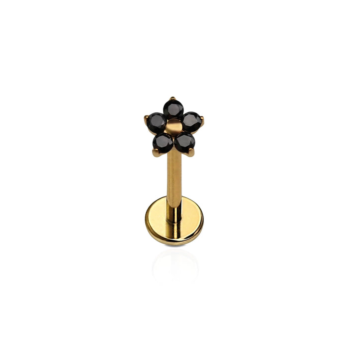 Black Dahlia Flat Back Stud