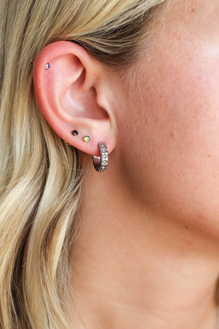 Black Gem Flat Back Stud