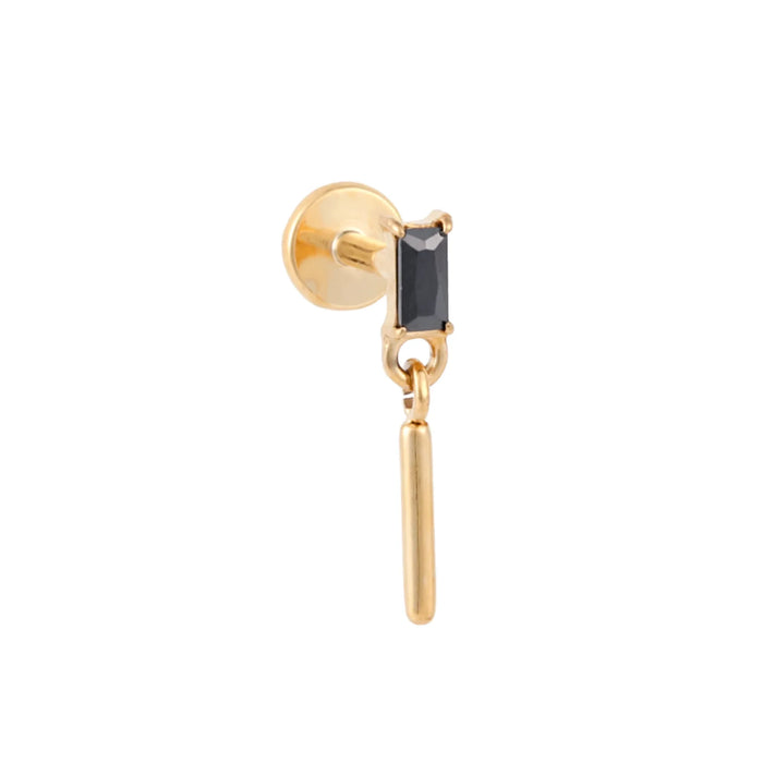 Black Honey Flat Back Stud