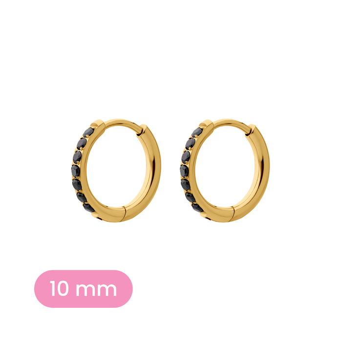 Black Titanium Celestial Hoops