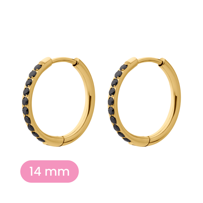 Black Titanium Celestial Hoops