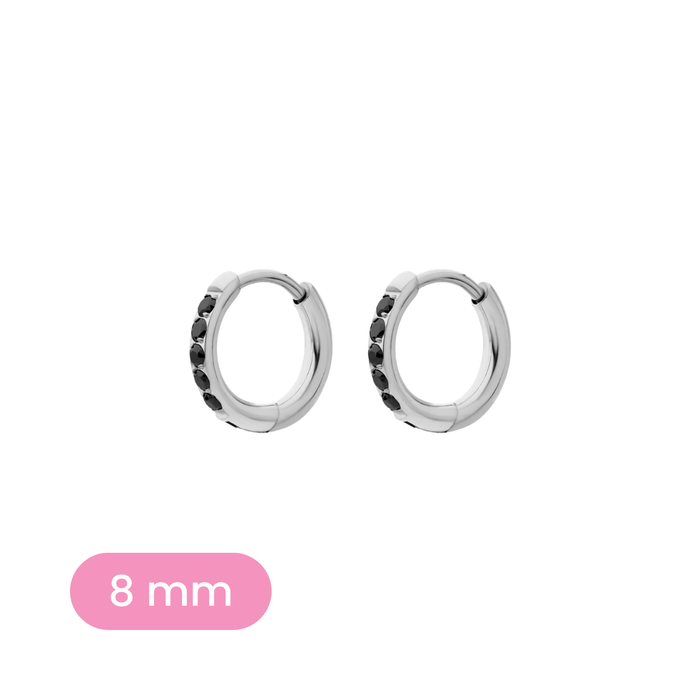 Black Titanium Celestial Hoops