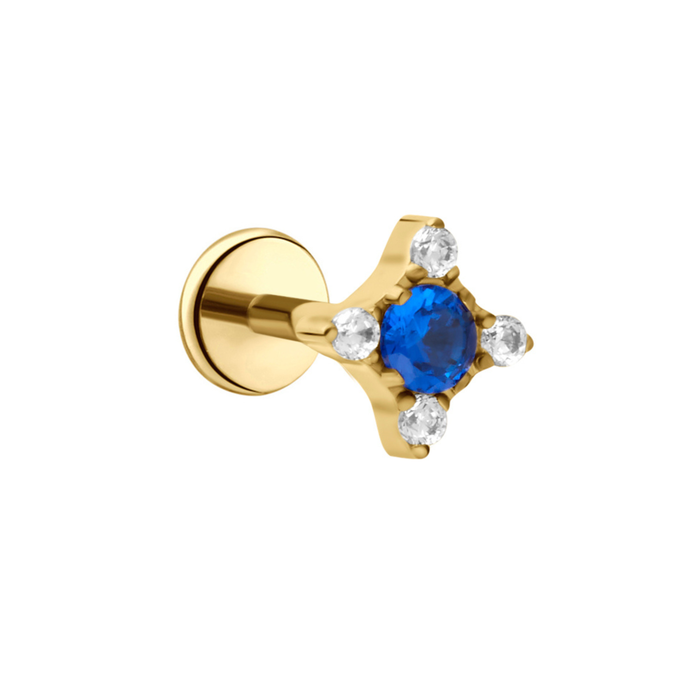 Blue Hour Flat Back Stud