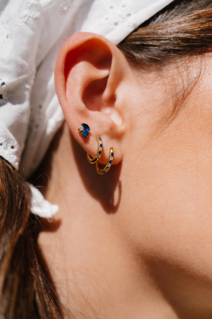Blue Hour Titanium Celestial Hoops