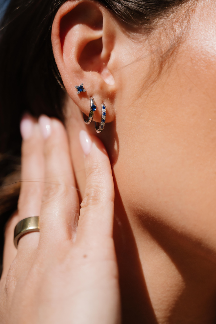 Blue Hour Titanium Celestial Hoops