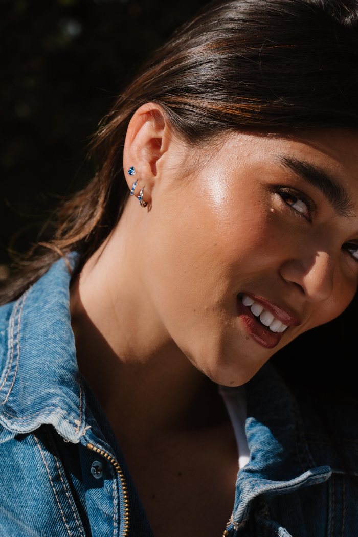 Blue Hour Titanium Celestial Hoops