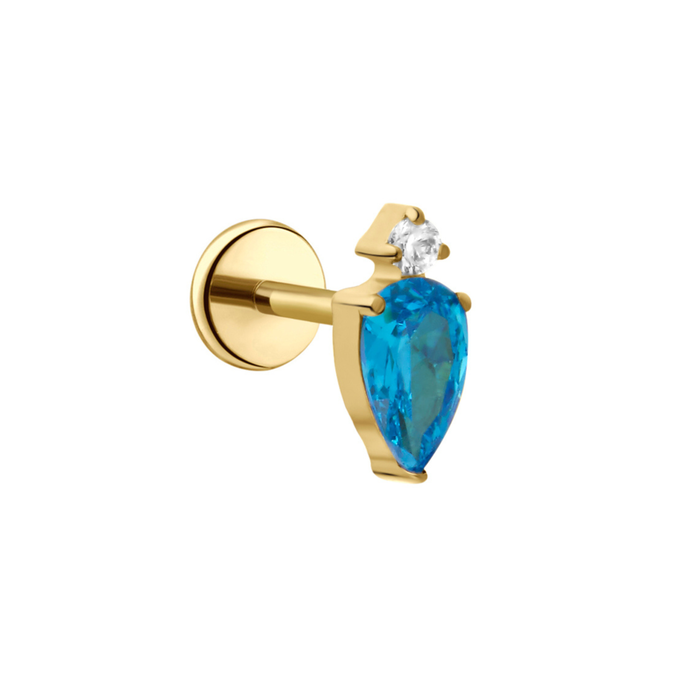 Blue Potion Flat Back Stud