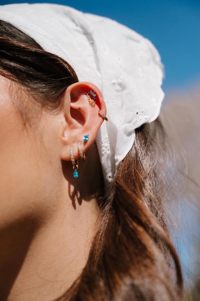 Blue Potion Flat Back Stud