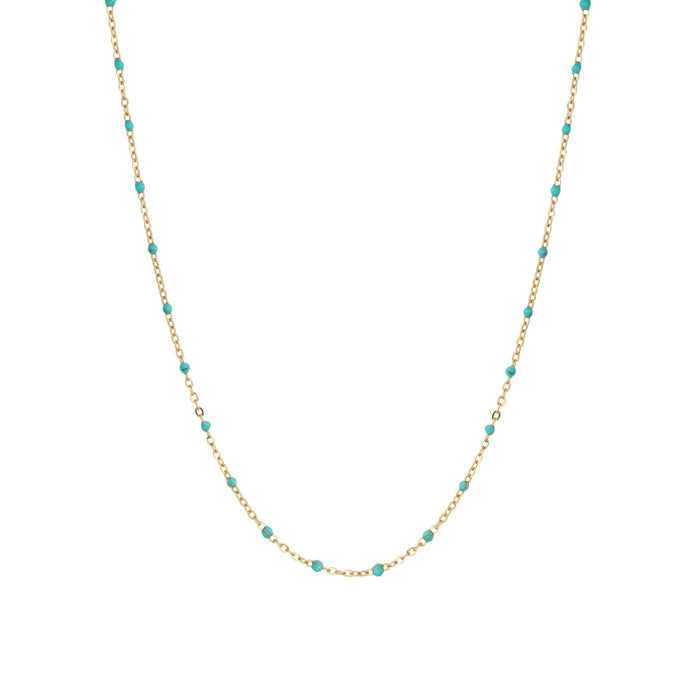 Blue Skies Enamel Dotted Necklace