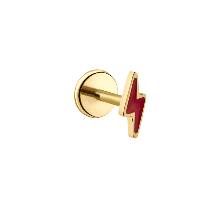 Bolt Flat Back Stud - Cherry Red