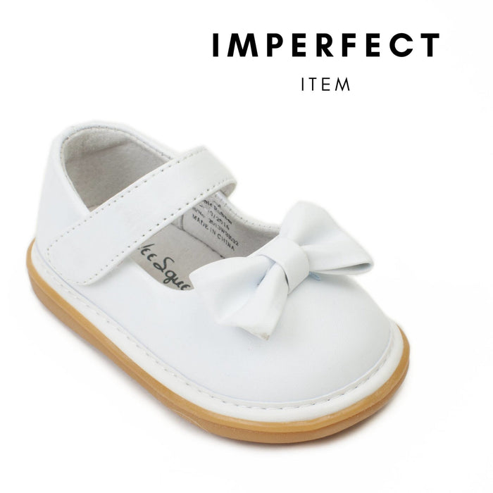 Bow Shoe White (IMPERFECT) - Wee Squeak