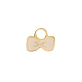 Bowtie Pasta Enamel Hoop Charm