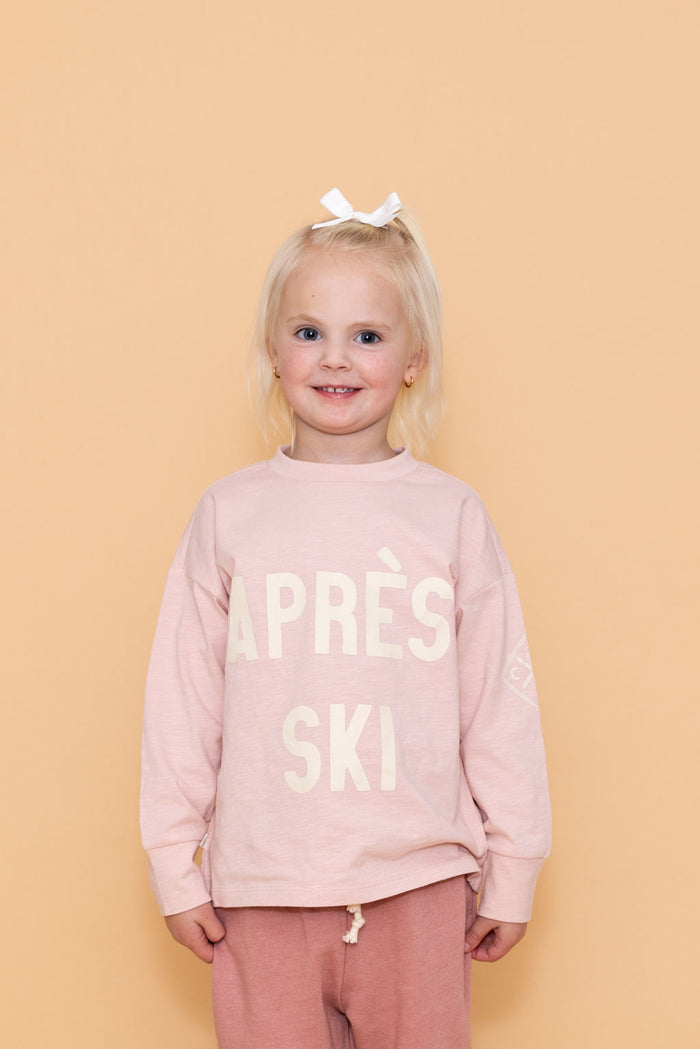 boxy long sleeve tee - apres ski on panoramic