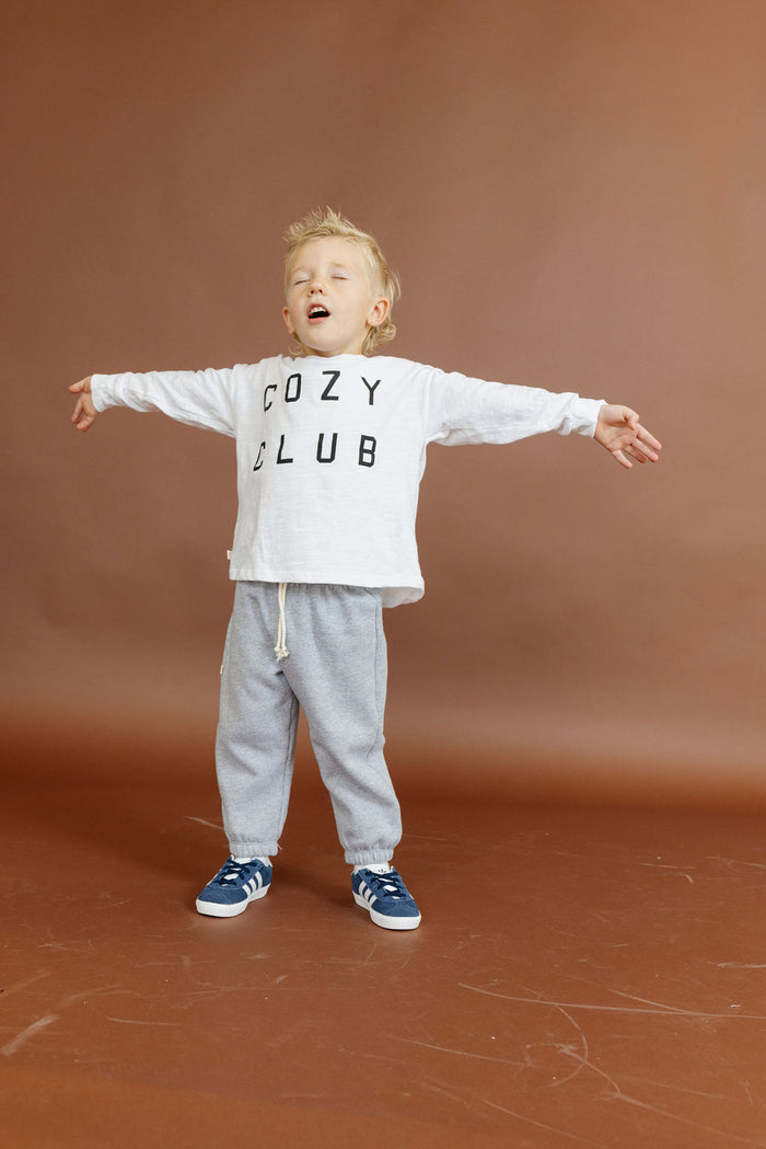 boxy long sleeve tee - club cozy on shell
