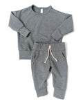 boxy set - heather gray
