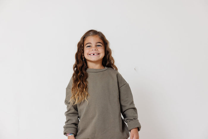 boxy sweatshirt - caper