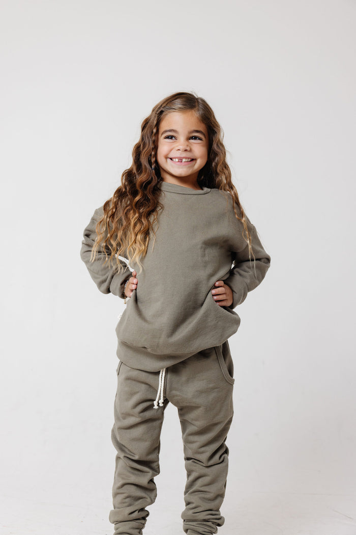 boxy sweatshirt - caper