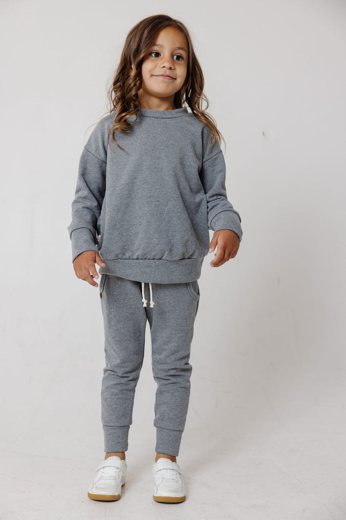 boxy sweatshirt - stonewash