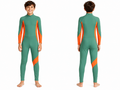 Girls Mint And Neon Long Sleeve Swimsuit