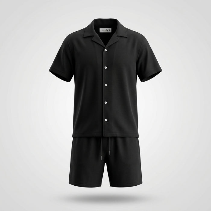 Men Short Sleeve Shirt And Shorts Set